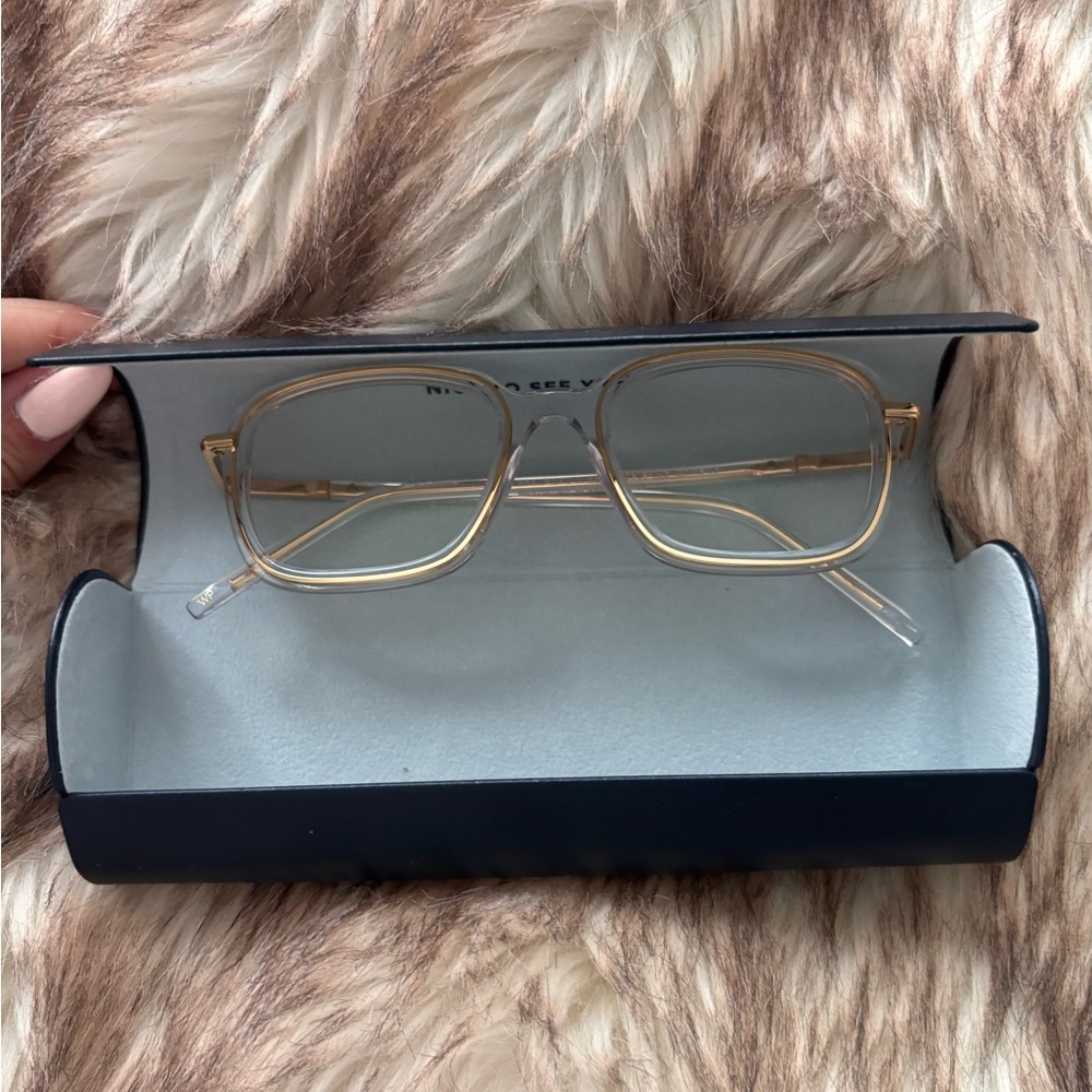 Warby Parker Gold Frame Glasses
